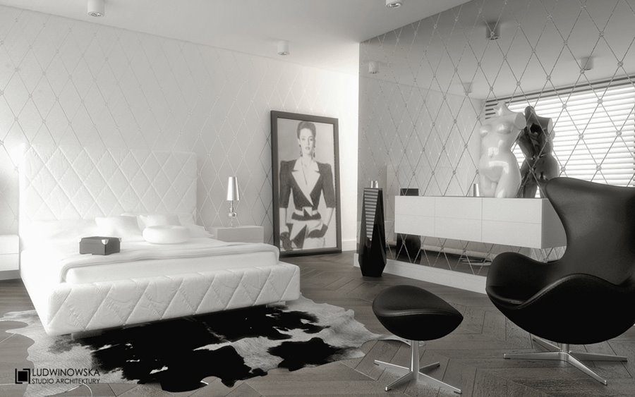Biała sypialnia marzeń styl nowoczesny