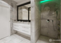 Szara łazienka wykończona betonem dekoracyjnym HOLA Design