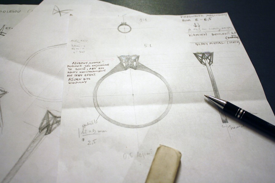 projekt pierścionka autorstwa Aleksandry Przybysz