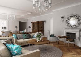 Nietuzinkowy salon w naturalnych kolorach USZOK