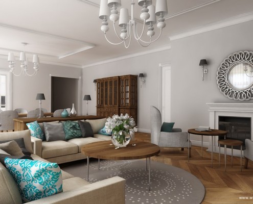 Nietuzinkowy salon w naturalnych kolorach USZOK