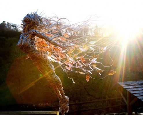 Zjawiskowa rzeźba ogrodowa z metalu Robin Wight