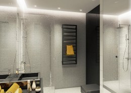 Projekt jasnej łazienki w nowoczesnym stylu USZOK