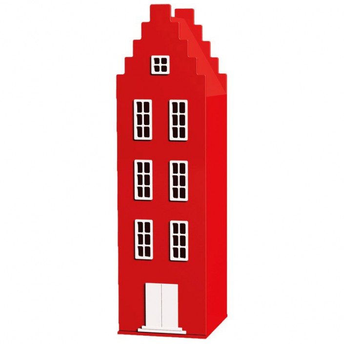 Czerwona szafa dziecięca Stairgable Firemanred 180 50 50 cm Kast van een Huis