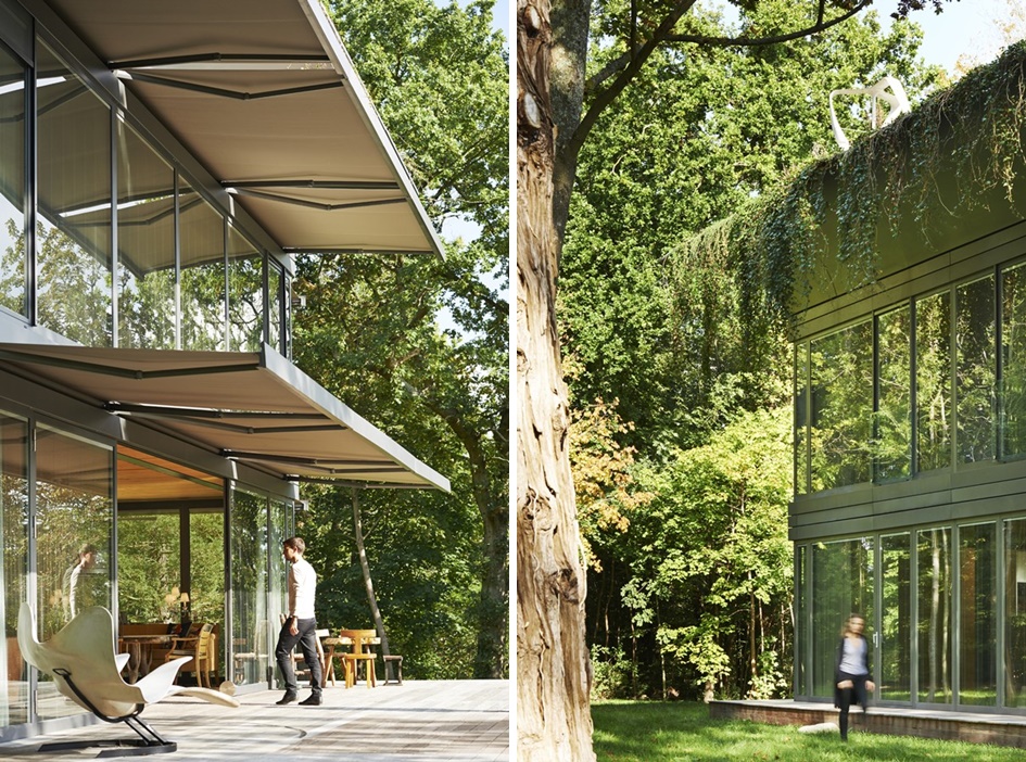 dom PATH jak fabryka ekologicznej energii na dachu tego domu znajdują się min. turbiny wiatrowe i panele solarne