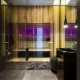 Łazienka z przeszkloną sauną Hola Design