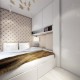 Projekt małej sypialni w jasnych kolorach Concept Archiektura Wnętrz