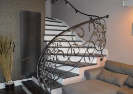 Stylowe schody w salonie Alab balustrady i schody