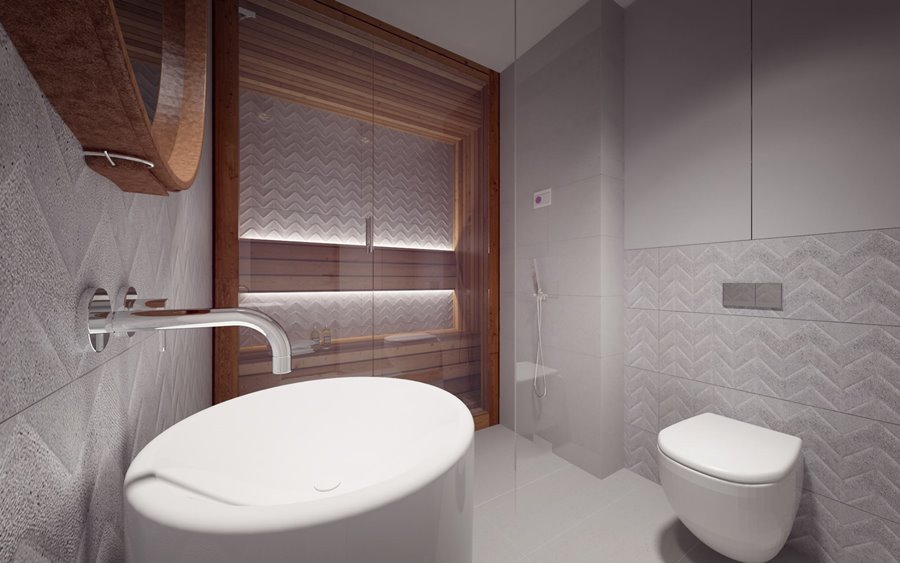 Mała sauna w łazience Concept