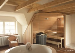 Pokój kąpielowy z sauną na poddaszu Klafs