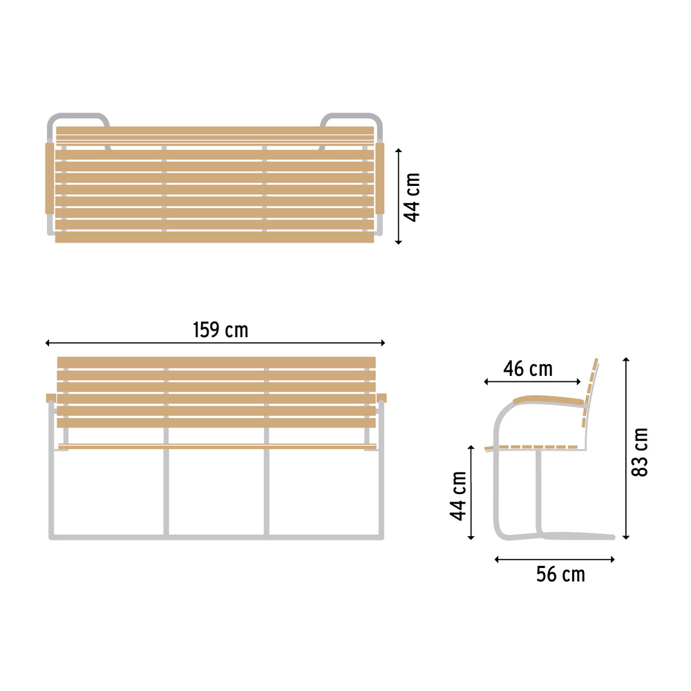 Lawka Ogrodowa Z Oparciem Bolero Bank 160 Teak Garpa Produkt