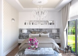 Elegancka sypialnia w stylu modern classic Ludwinowska