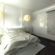 Minimalistyczna sypialnia nawiązująca do klasyki Dominika Rostocka