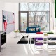 Żywe kolory w nowoczesnym lofcie - kolory w salonie