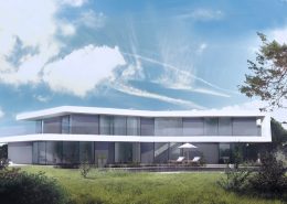 Projekt dwupoziomowego domu z licznymi tarasami A8 architektura