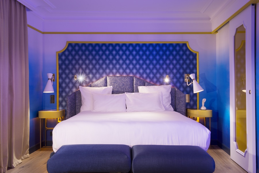 Stylowy hotel Idol Paryż sypialnie