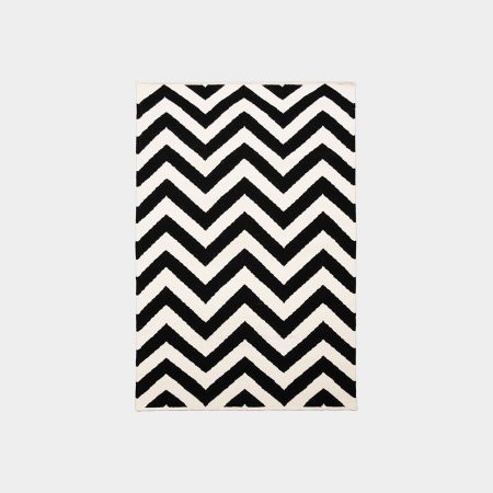 Dywan zig-zag Chevron Black White I