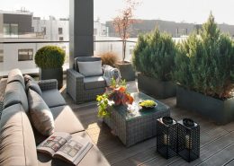 Kącik wypoczynkowy na tarasie Exitdesign