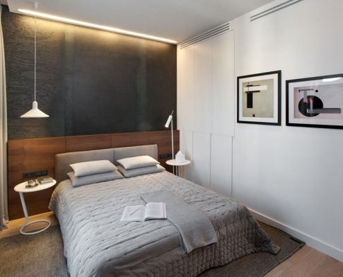 Minimalistyczna forma stylowej sypialni Exitdesign