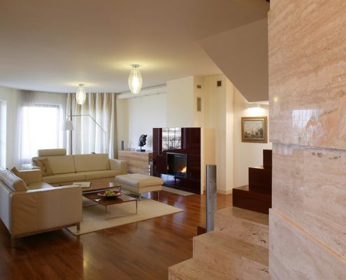 Naturalne kolory w nowoczesnym salonie Nasciturus Design