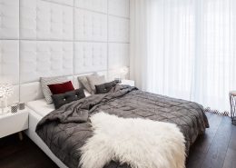 Pikowana ściana w sypialni A8 Architektura - ekskluzywne sypialnie