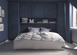 Granat w nowoczesnej sypialni Concept