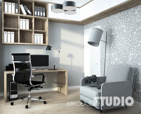 Mały gabinet w mieszkaniu Mikołajska Studio