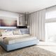 Minimalistyczna i przytulna sypialnia Katarzyna Kraszewska - ekskluzywne wnętrza