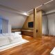 Nowoczesna sypialnia w ciepłych odcieniach drewna Concept