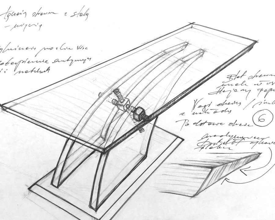 projekt stołu Art Loft - meble na zamówienie