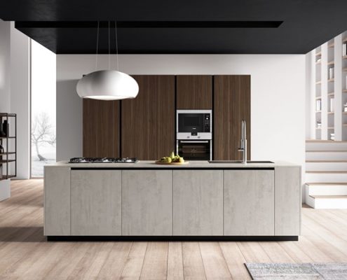 Drewno w aranżacji nowoczesnej kuchni - TLK Kitchens