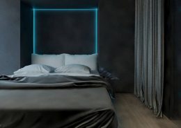 Aranżacja ciemnej sypialni- Concept