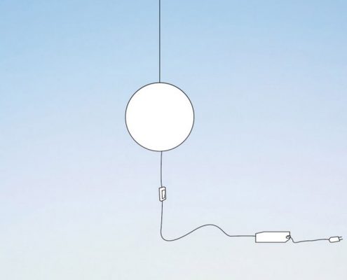 Lampa dekoracyjna Mini zasilana wtyczką - 24x24x4cm