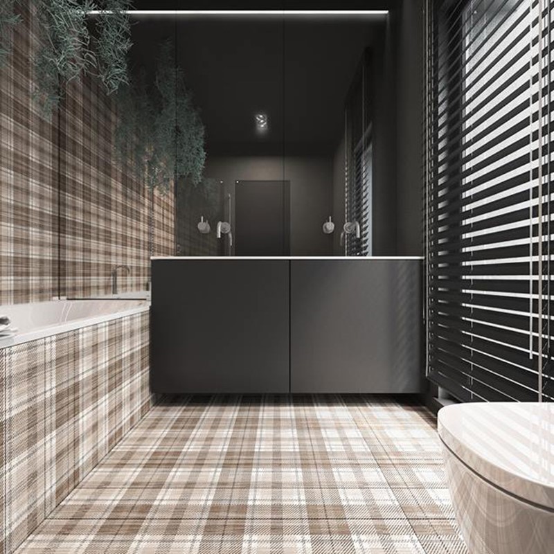 Nowoczesna łazienka w kratkę - Concept Architektura
