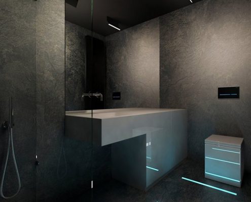 Projekt grafitowej łazienki - Concept