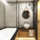Stylowa łazienka w naturalnych kolorach - Huk Architekci