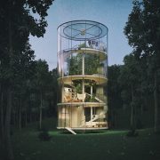 Drzewo w domu architektura - Aibeka Almassova