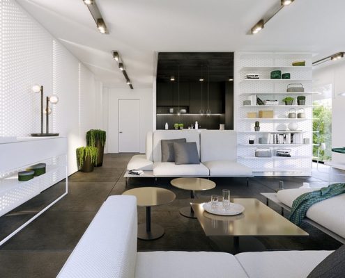Nowoczesny apartament w bieli - Kando Architects