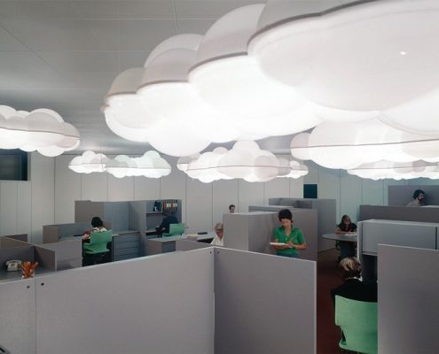 Oryginalne lampy w nowoczesnym biurze - Nemo