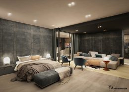 Modna sypialnia - projekt dużej sypialni