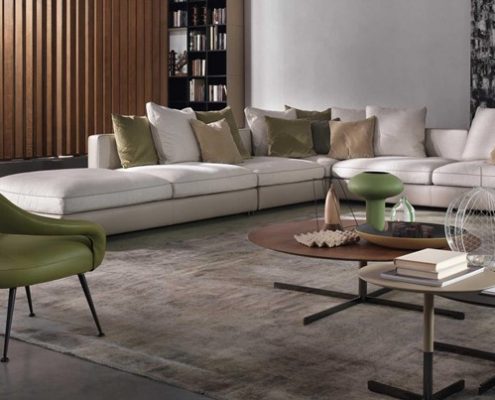 Stylowe meble w nowoczesnym salonie - Poltrona Frau