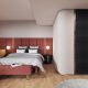 Modna sypialnia - projekt sypialni o niestandardowym układzie - Xicorra