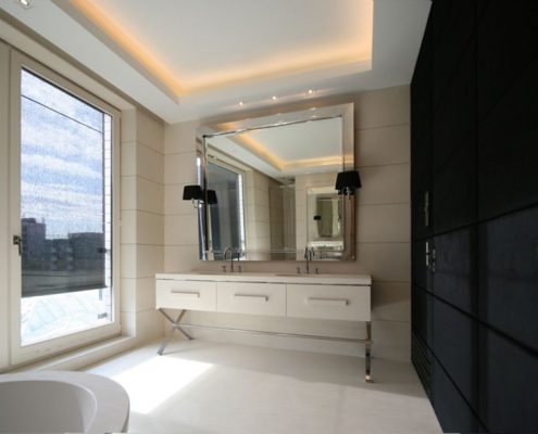 Nowoczesna konsola z umywalką