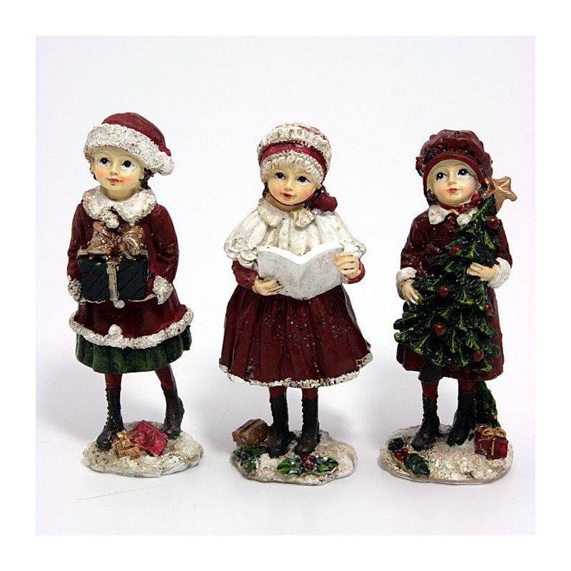 Kpl. 3 figurek Zimowe dziewczynki 12cm