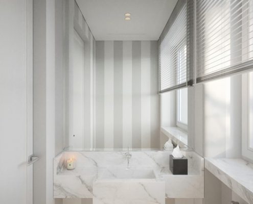 Mała umywalka z marmuru