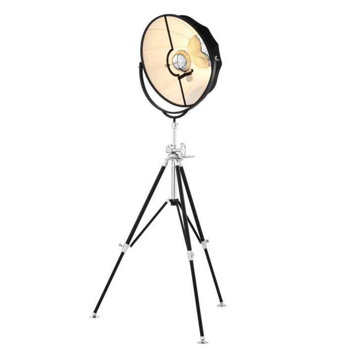 Lampa podłogowa Vertigo czarna Eichholtz