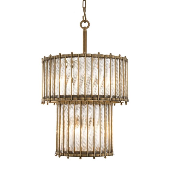 Lampa wisząca Tiziano podwójna brązowe wykończenie Eichholtz