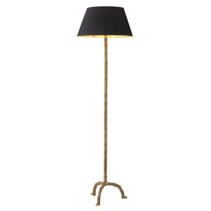 Lampa podłogowa Le Coultre czarny abażurr Eichholtz