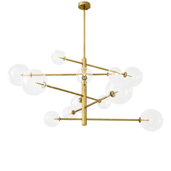 Żyrandol Argento L antique brass finish Eichholtz