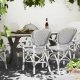 9181CPWH 9475 meble Sika Białe krzesła ogrodowe z klasyczną nutą